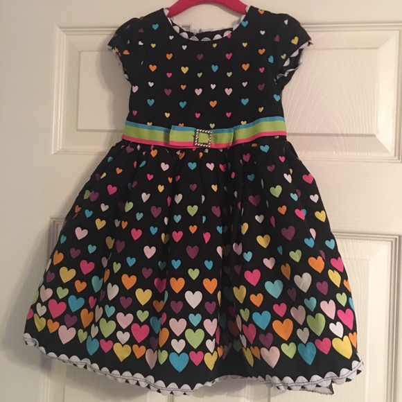 Other - Multi color heart dress size 4t